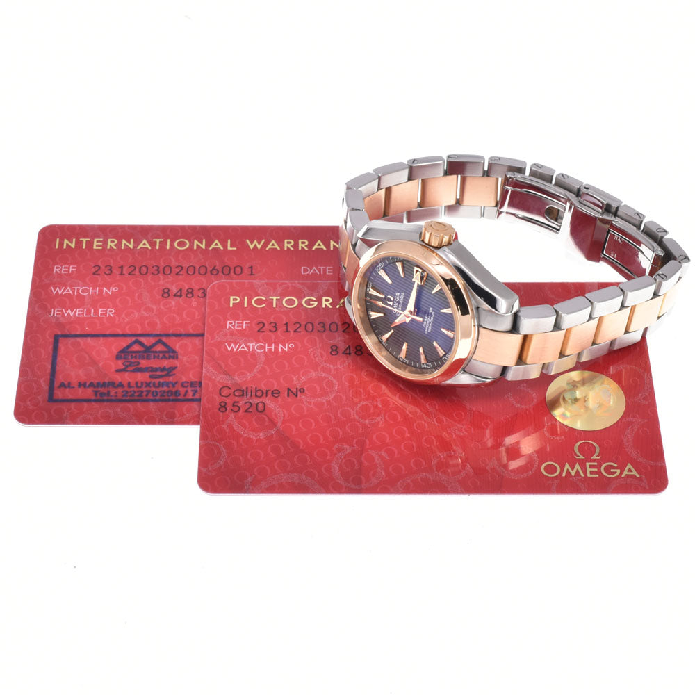 Omega Seamaster Aqua Terra 150M Co-Axial Chronometer Automatic Stainless Steel And Rose Gold Watch (Pre-Owned)