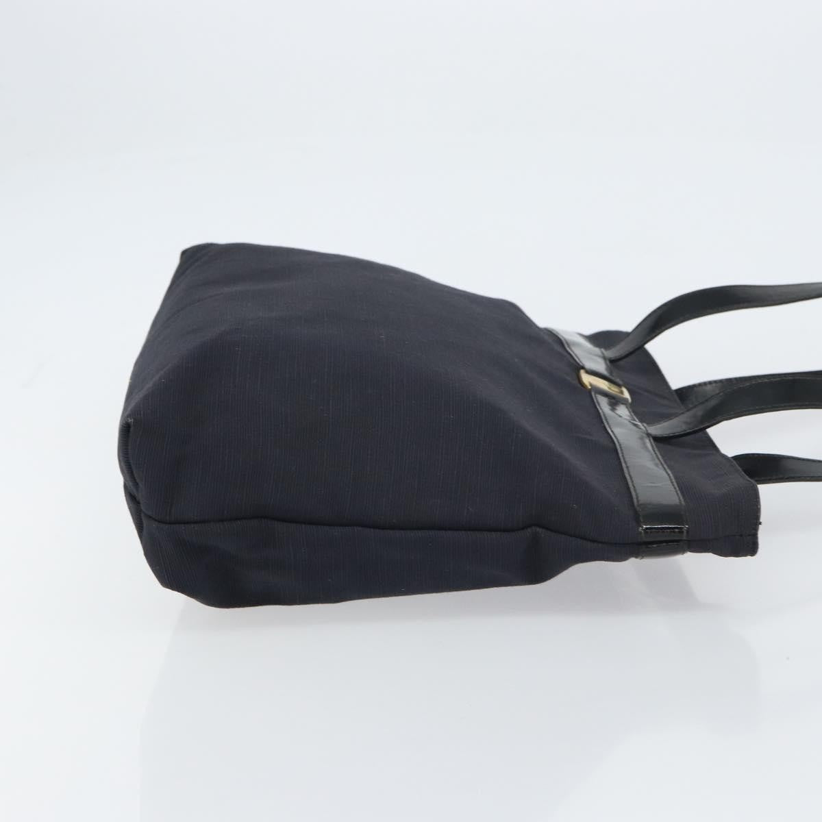 Salvatore Ferragamo Vala Tote Canvas Black Canvas Tote Bag Bag (Pre-Owned)