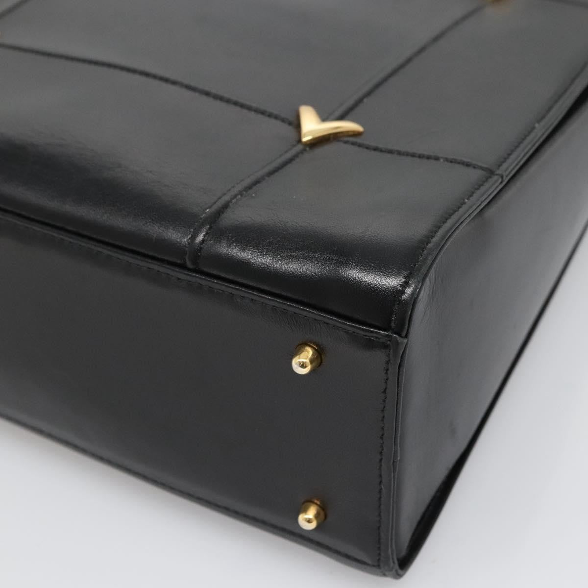 Valentino Garavani Vintage Leather Black Leather Shoulder Bag Bag (Pre-Owned)