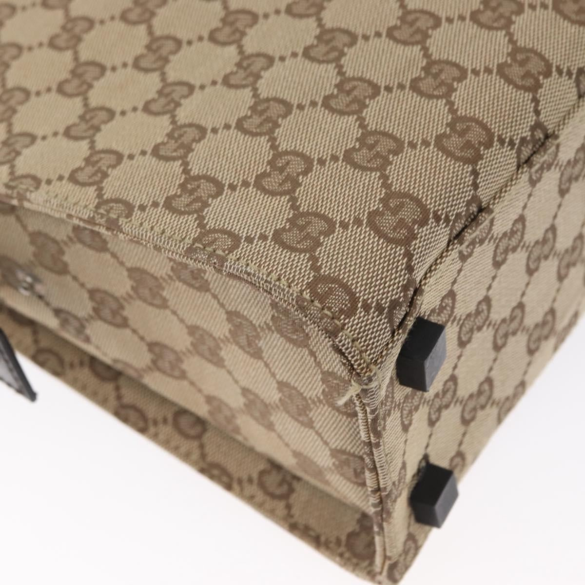 Gucci Gg Canvas Canvas Beige Canvas Briefcase Bag (Pre-Owned)