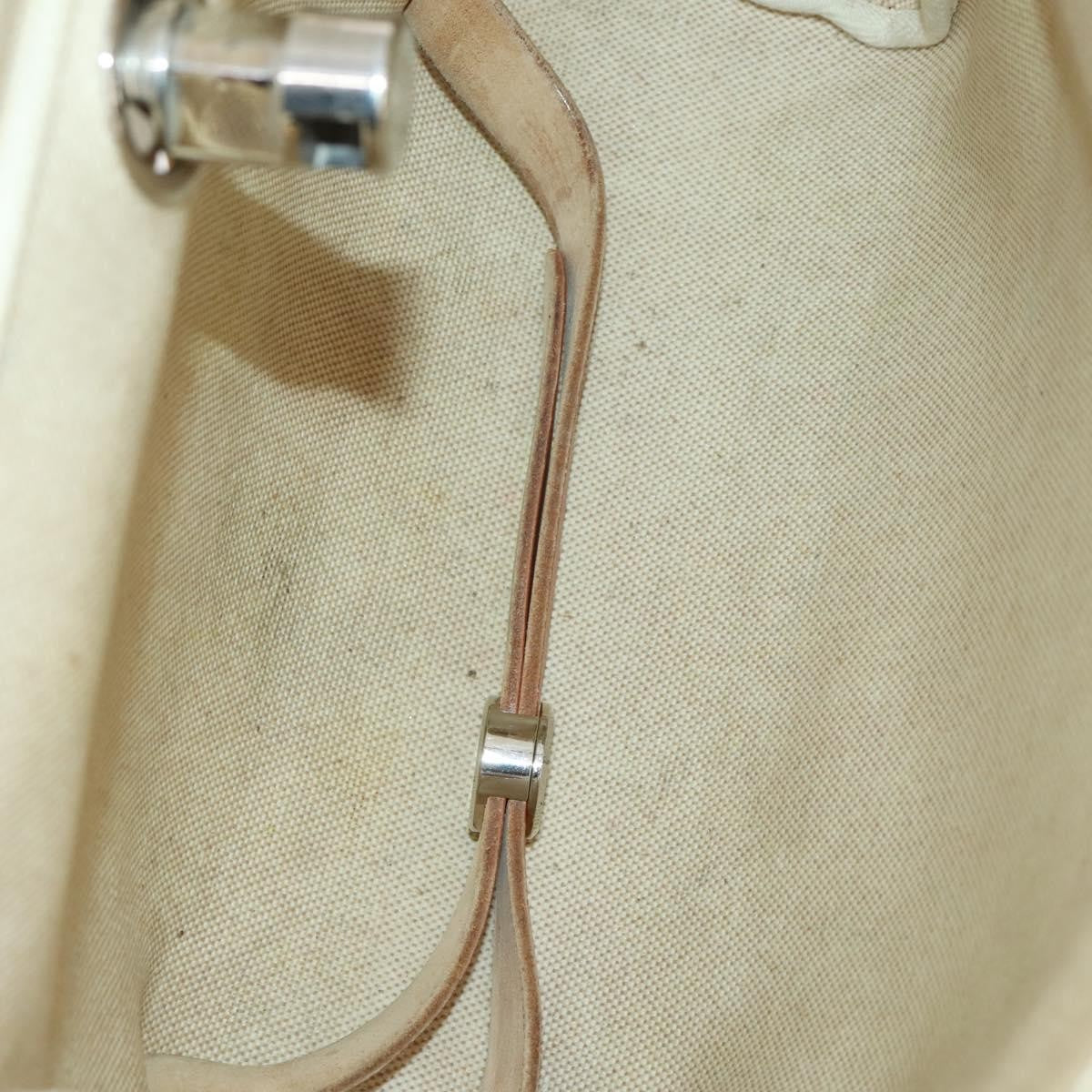 Hermes Herbag A Dos Toile Beige Canvas Backpack Bag (Pre-Owned)