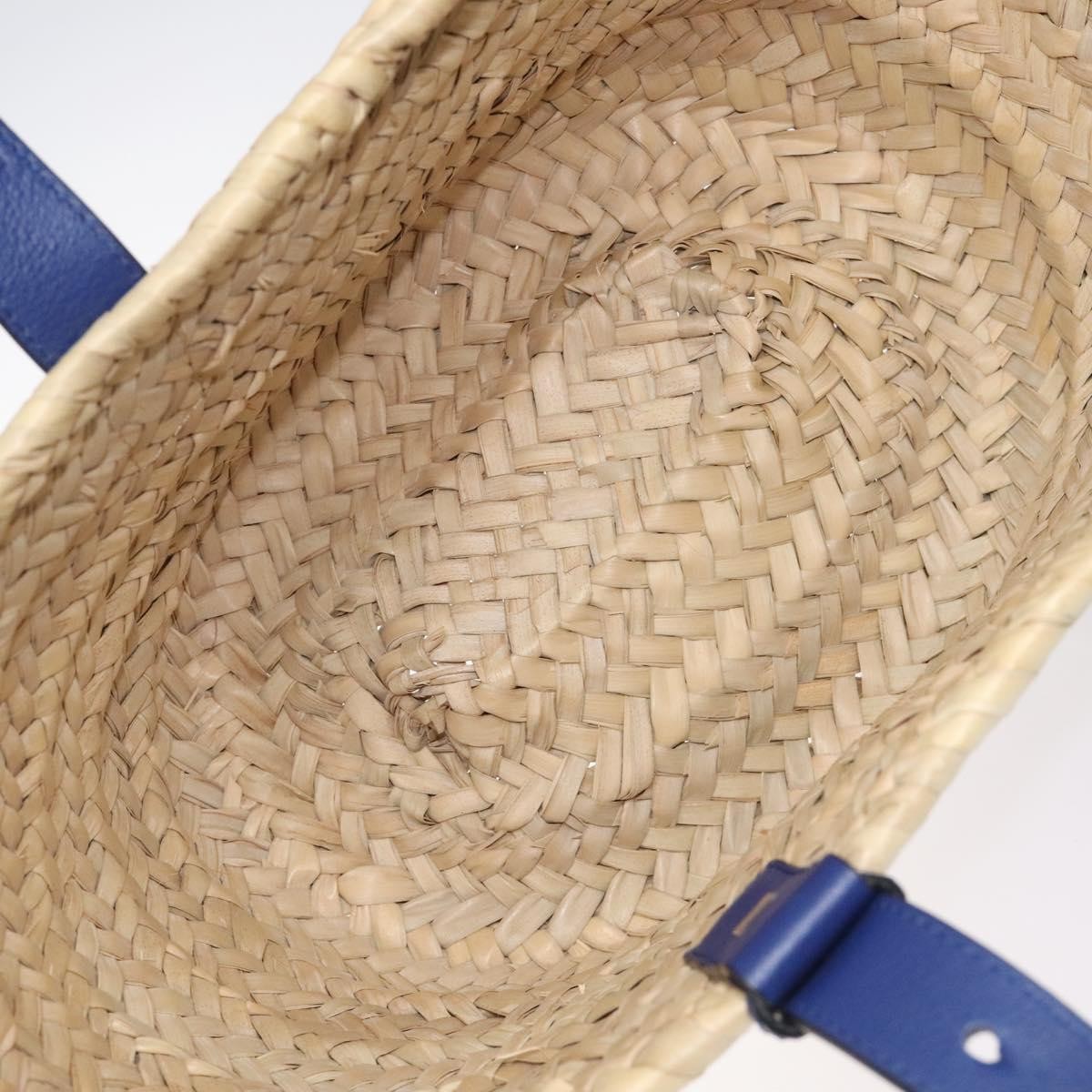 Loewe Basket Tote Raffia Beige Wood Bag (Pre-Owned)