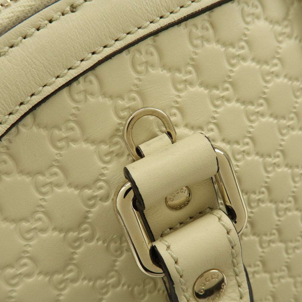Gucci Convertible Dome Satchel Microguccissima Leather Beige Leather Handbag (Pre-Owned)