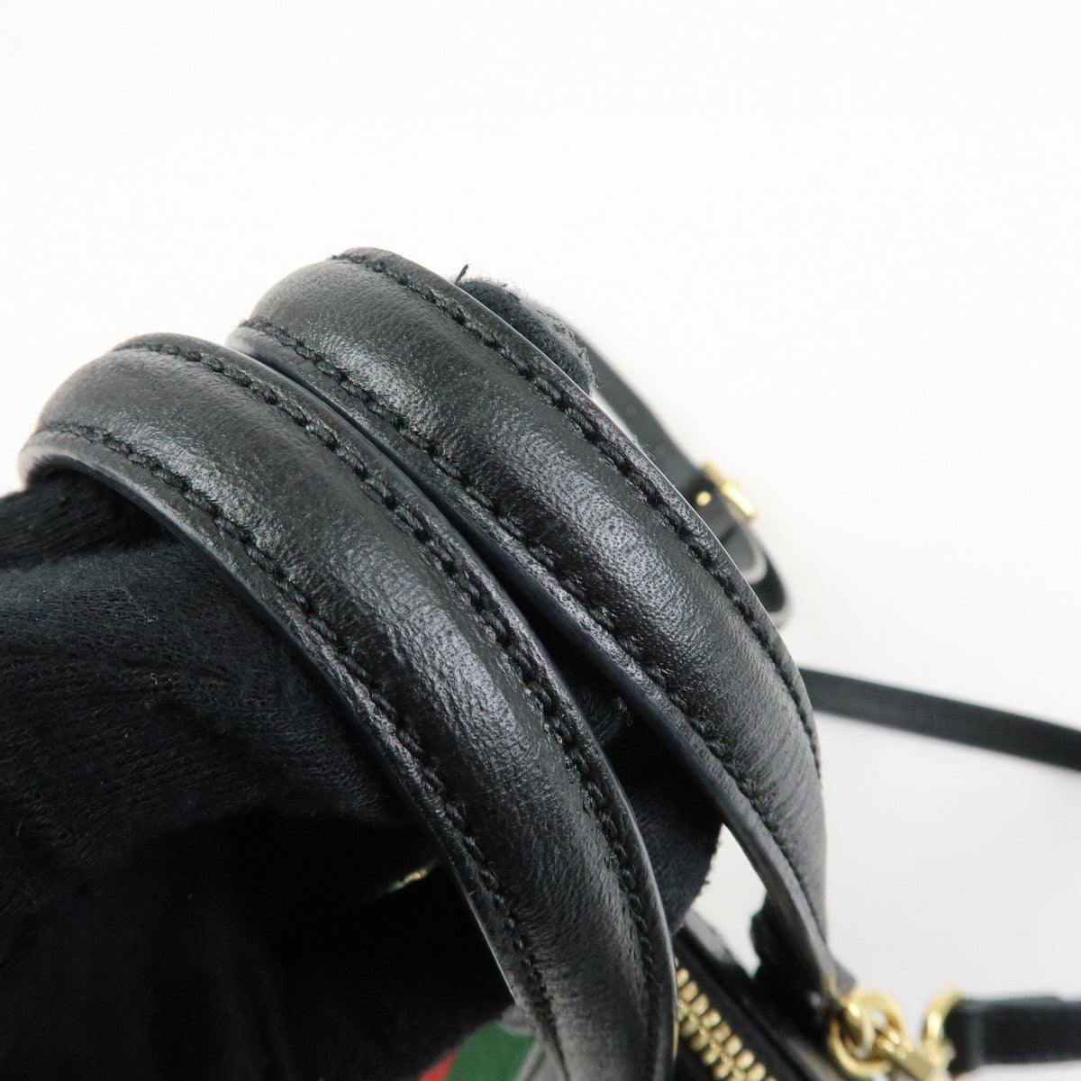 Gucci Ophidia Top Handle Leather Black Leather Tote Bag Bag (Pre-Owned)