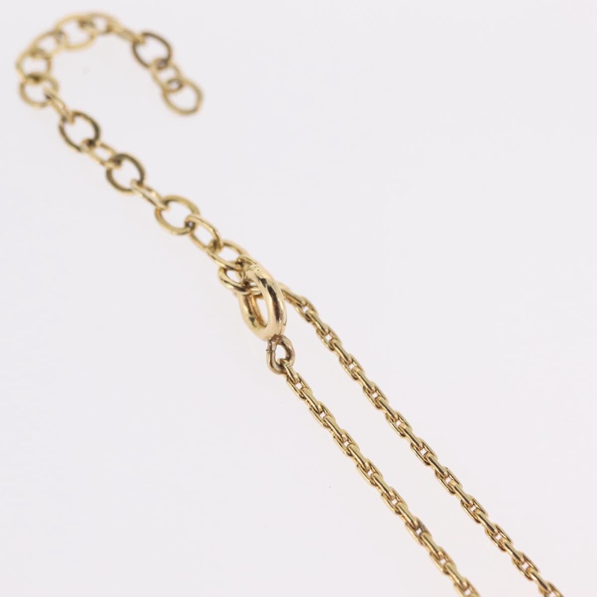 Christian Dior Logo Heart Pendant Metal Gold Metal Necklace Jewelry (Pre-Owned)