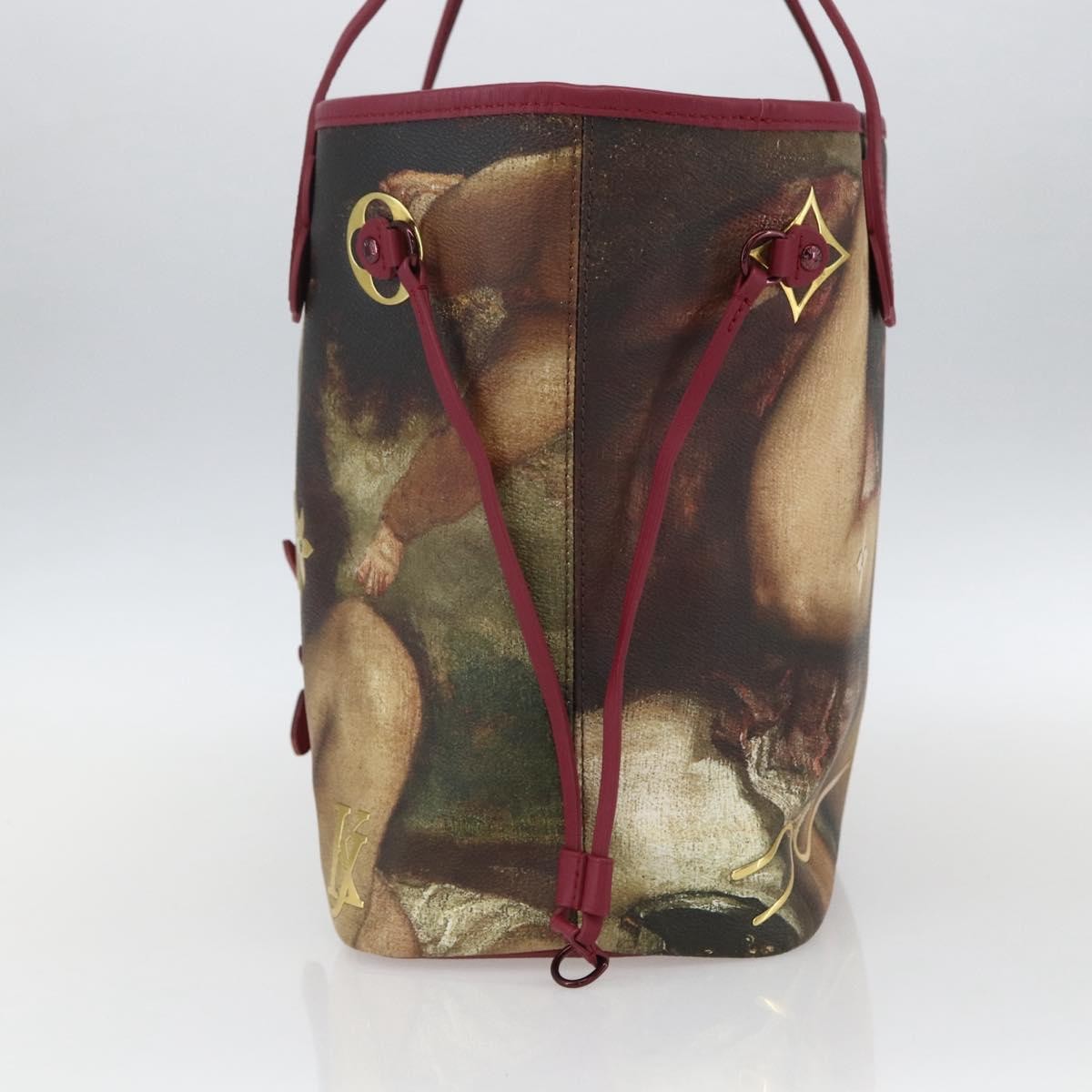 Louis Vuitton Neverfull Nm Limited Edition Jeff Koons Titian Print Canvas Multicolour Canvas Tote Bag Bag (Pre-Owned)