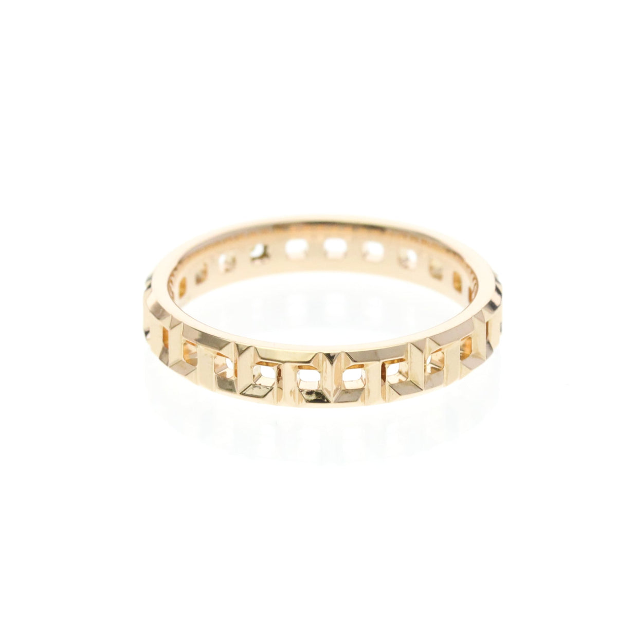 Tiffany & Co. T True 18K Yellow Gold Gold Pink_Gold Ring Jewelry (Pre-Owned)