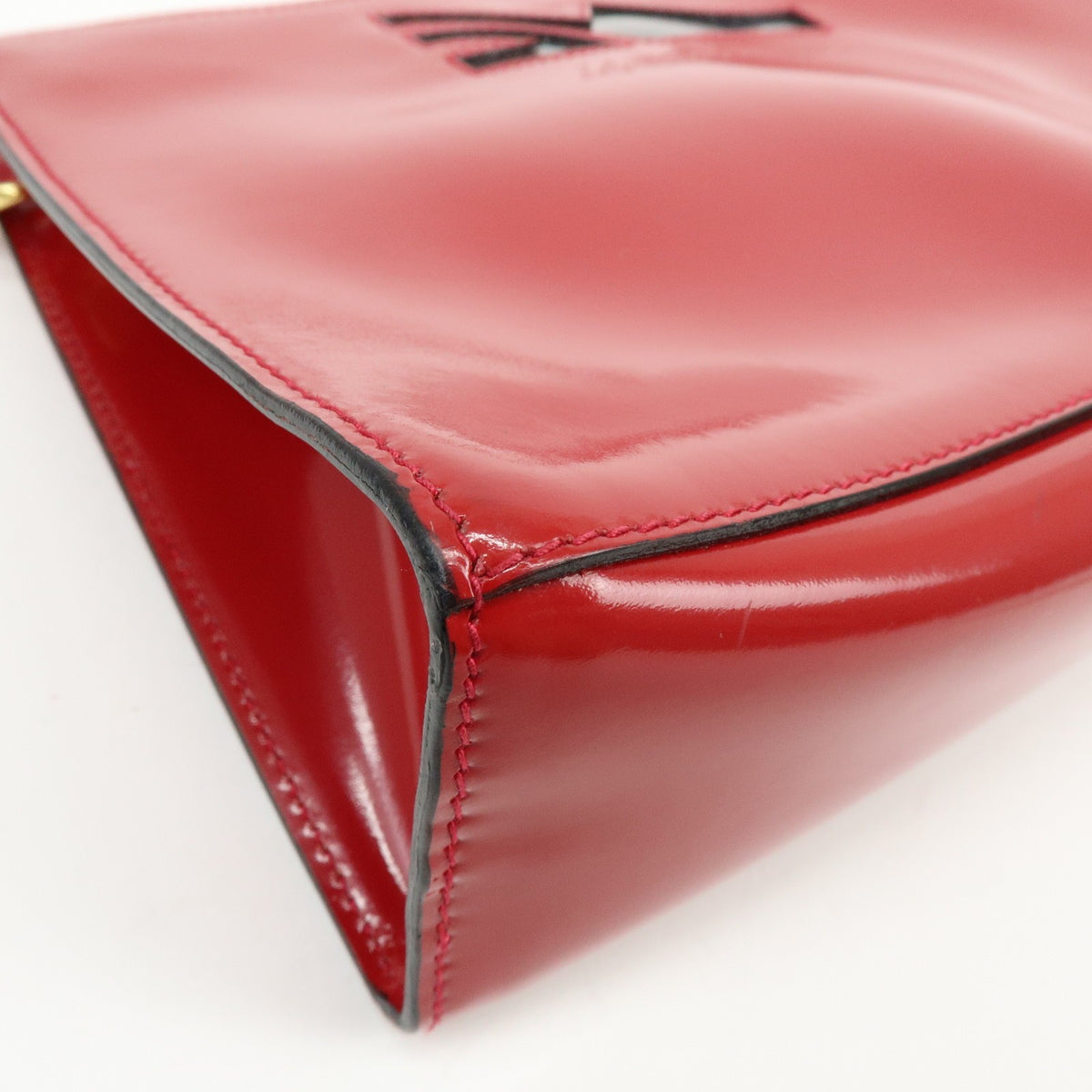 Salvatore Ferragamo Shoulder Bag Patent Leather Red Patent_Leather Shoulder Bag Bag (Pre-Owned)