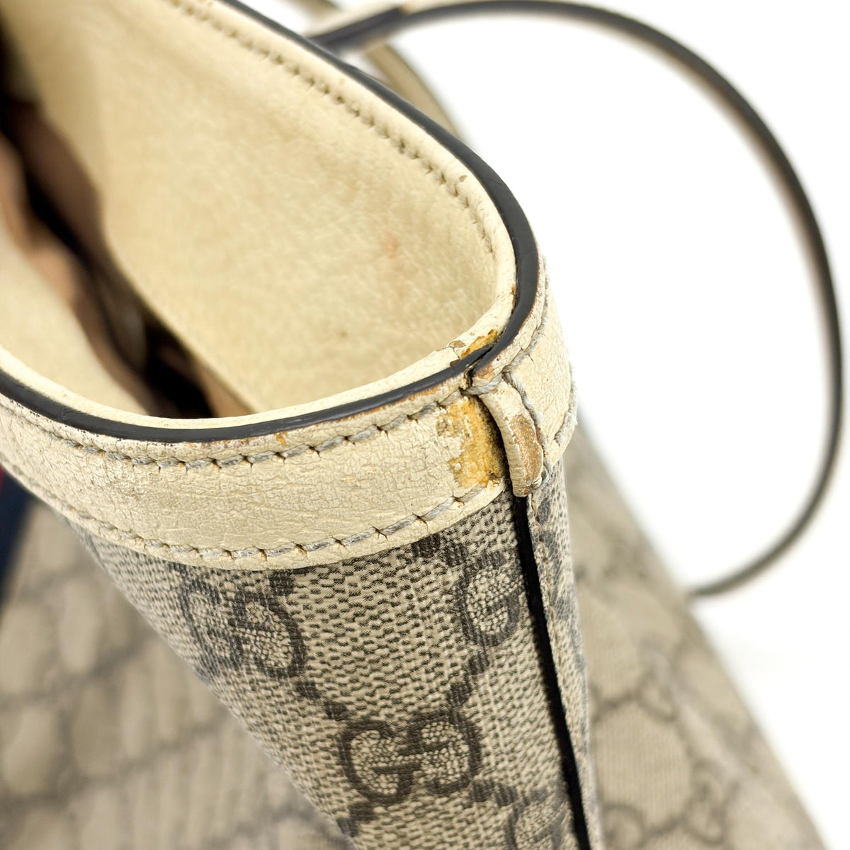 Gucci Ophidia Shopping Gg Coated Canvas Beige Canvas Tote Bag Bag (Pre-Owned)