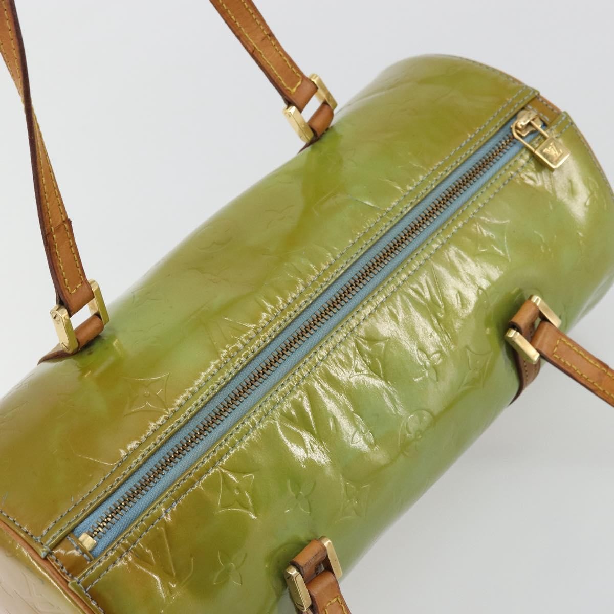 Louis Vuitton Bedford Monogram Vernis Green Patent_Leather Handbag (Pre-Owned)