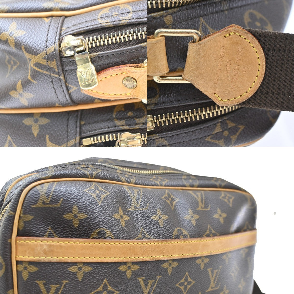 Louis Vuitton Reporter Monogram Brown Canvas Shoulder Bag Bag (Pre-Owned)