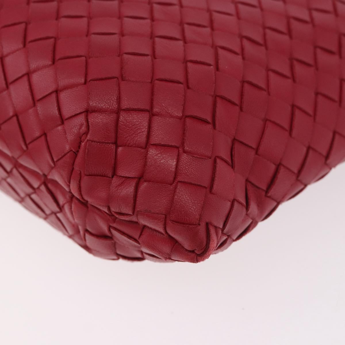 Bottega Veneta Capri Intrecciato Nappa Red Leather Tote Bag Bag (Pre-Owned)
