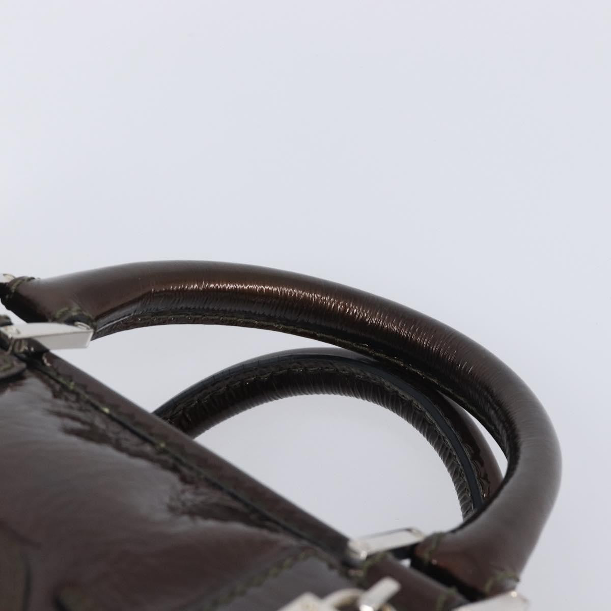 Loewe Amazona Patent Brown Patent_Leather Handbag (Pre-Owned)