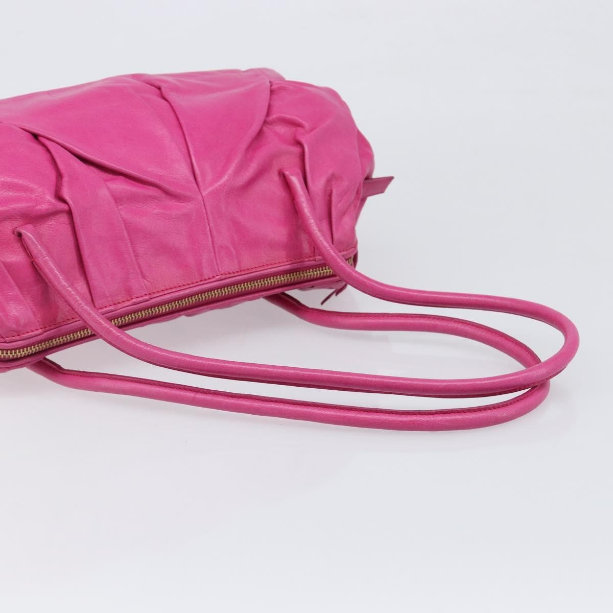 Miu Miu Shoulder Leather Pink Leather Shoulder Bag Bag (Pre-Owned)