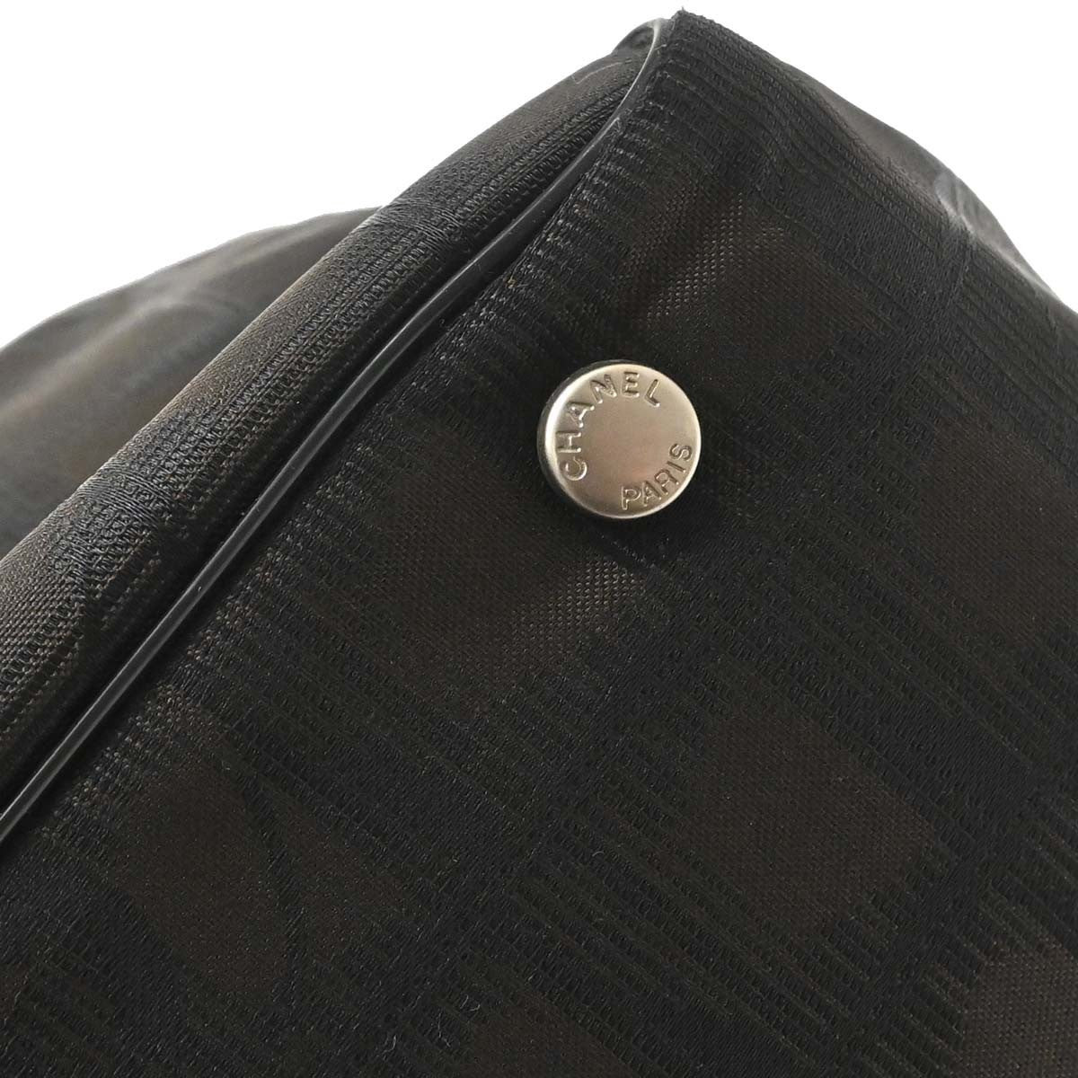 Chanel Travel Line Nylon Brown Nylon Tote Bag Bag (Pre-Owned)
