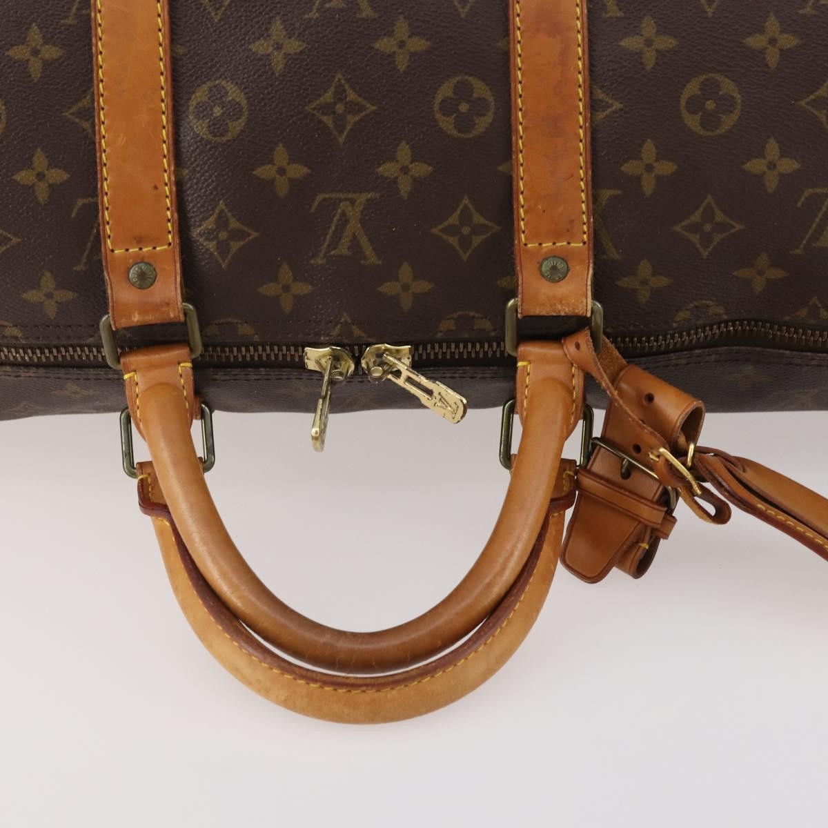 Louis Vuitton Keepall Bag Monogram Canvas Brown Canvas Travel Bag Bag (Pre-Owned)