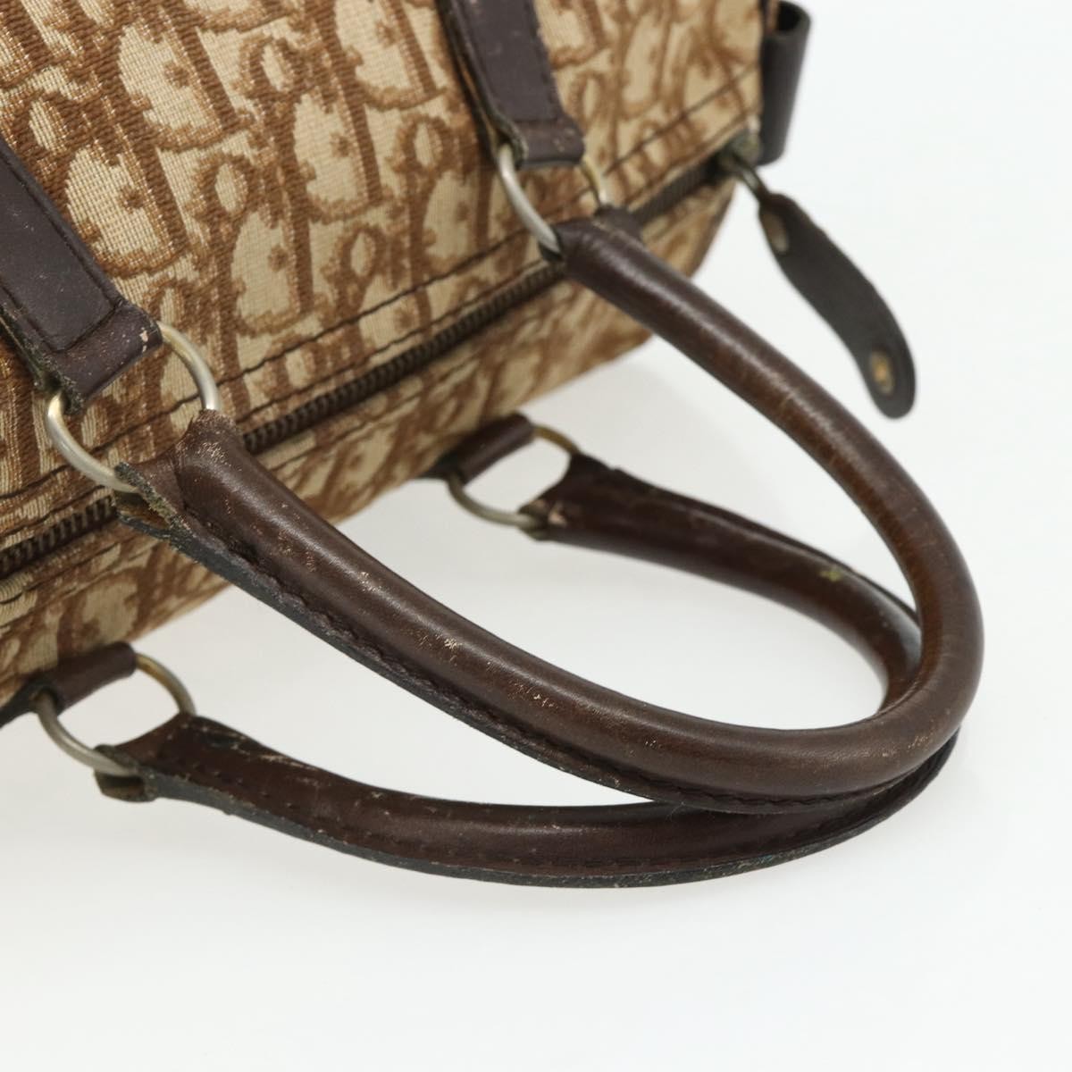 Christian Dior Vintage Trotter Canvas Brown Canvas Handbag (Pre-Owned)