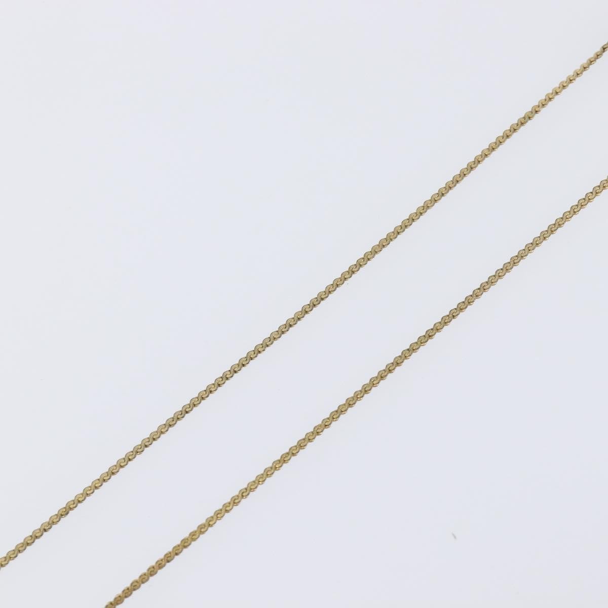 Christian Dior Vintage Cd Pendant Metal With Crystals Gold Metal Necklace Jewelry (Pre-Owned)