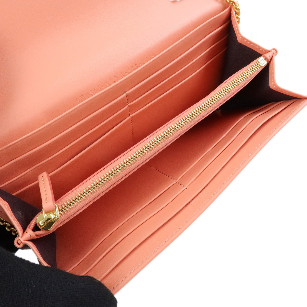 Fendi Ff Diamonds Continental Chain Leather Pink Leather Crossbody Bag Bag (Pre-Owned)