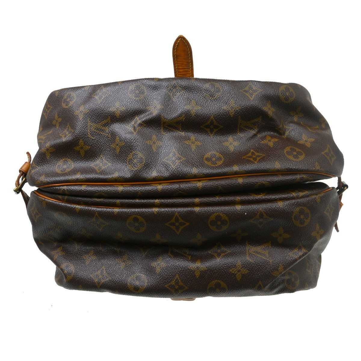 Louis Vuitton Saumur Monogram Canvas Brown Canvas Handbag (Pre-Owned)
