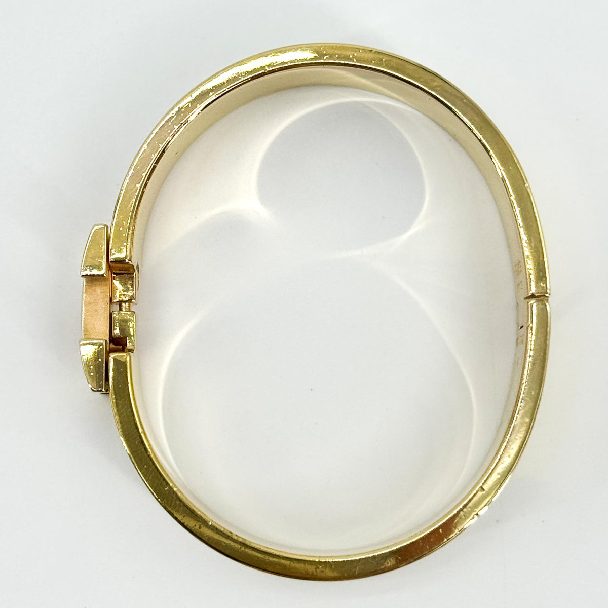 Hermes Clic H Fusion Enamel Gold Metal Bracelet Jewelry (Pre-Owned)
