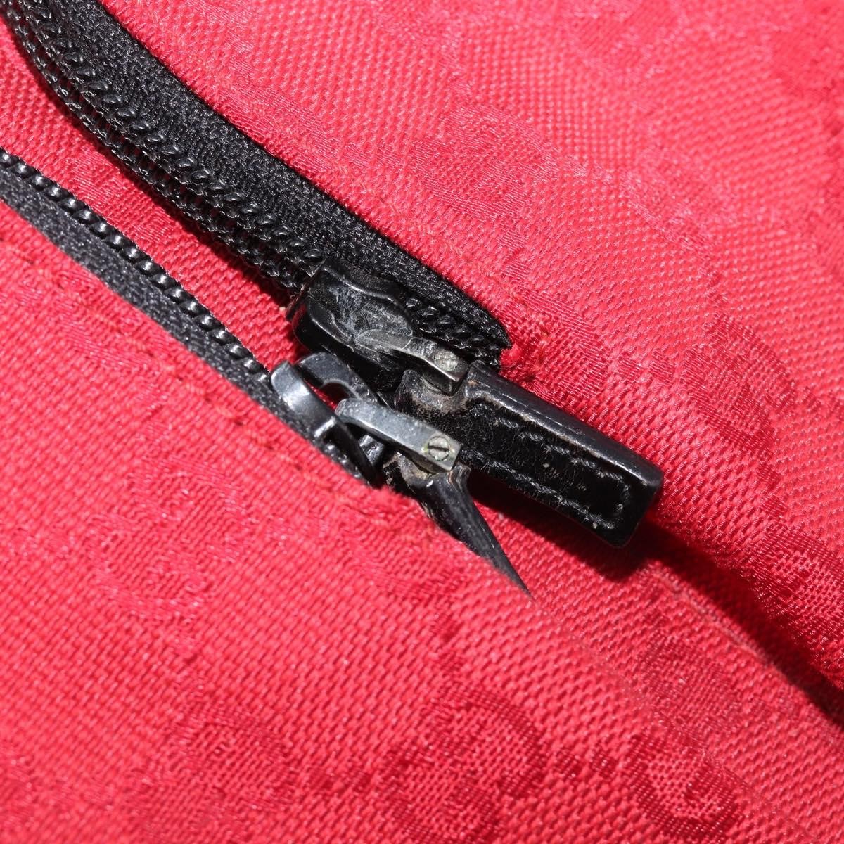 Gucci Double Pocket Zip Hobo Gg Canvas Red Canvas Shoulder Bag Bag (Pre-Owned)