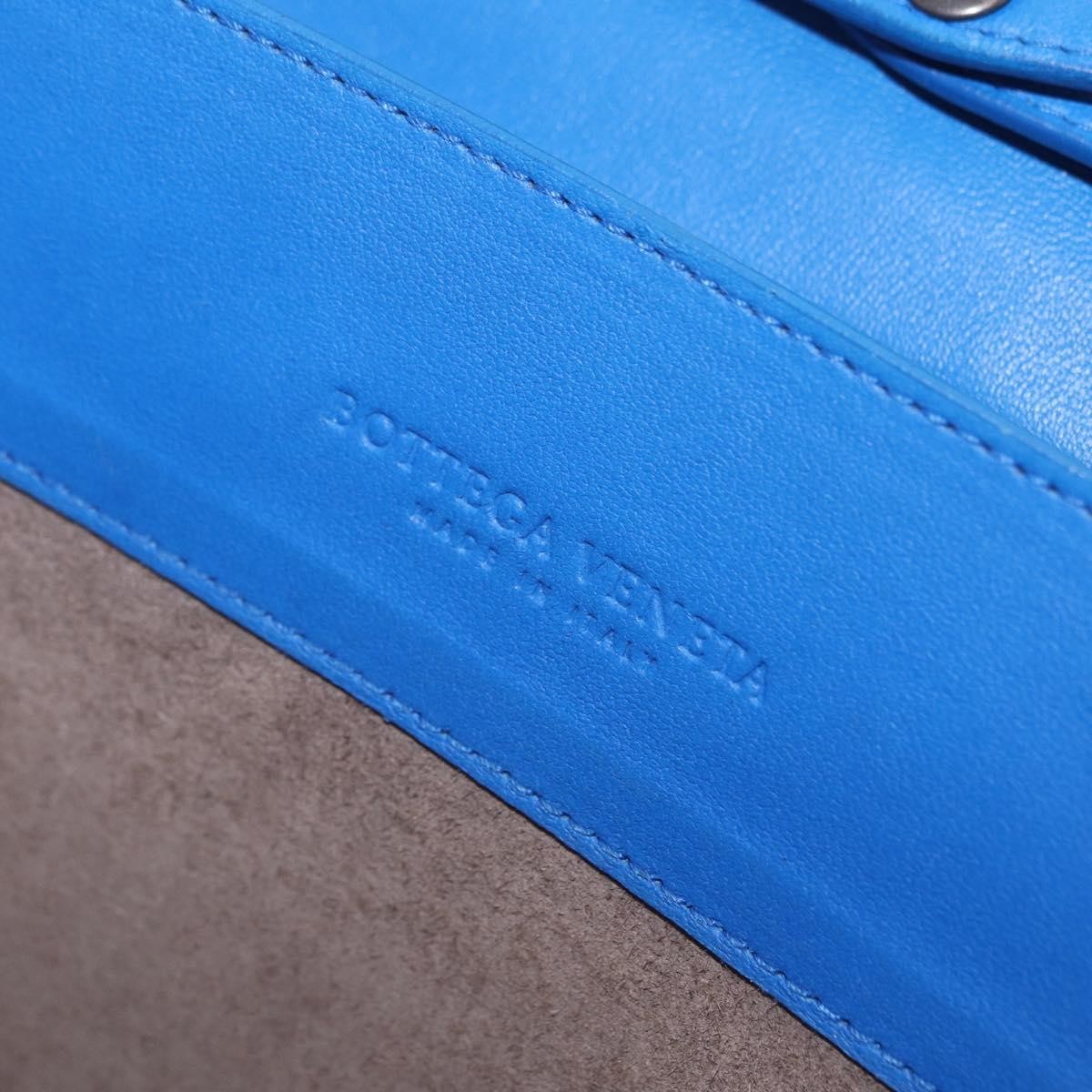 Bottega Veneta Shoulder Leather Blue Leather Shoulder Bag Bag (Pre-Owned)