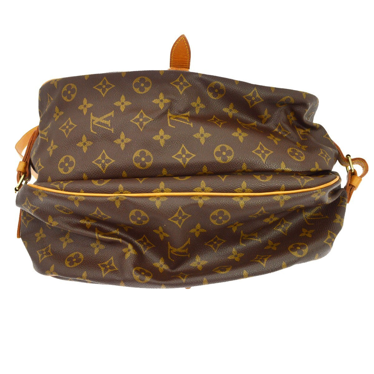 Louis Vuitton Saumur Monogram Canvas Brown Canvas Shoulder Bag Bag (Pre-Owned)