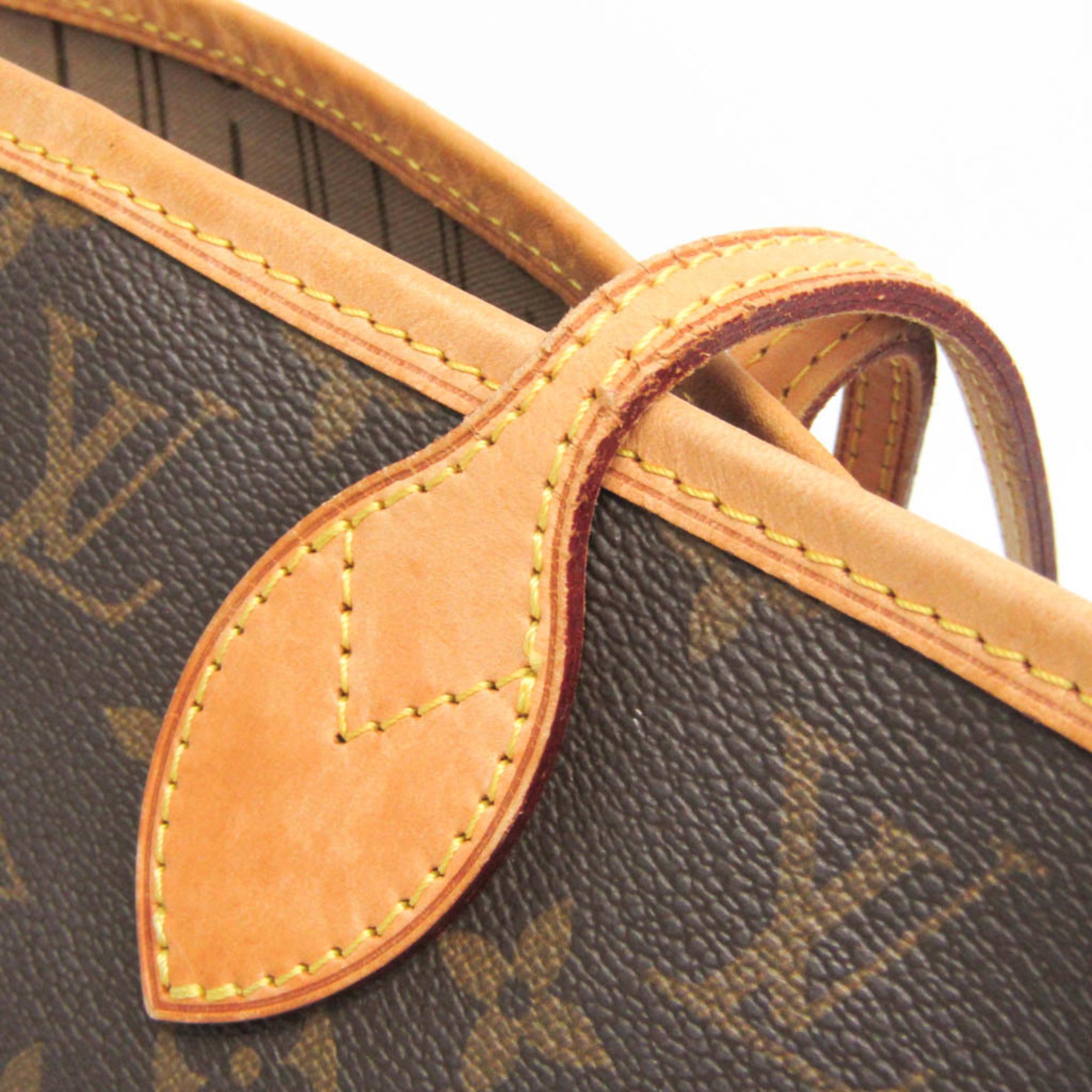 Louis Vuitton Neverfull Monogram Canvas Brown Canvas Tote Bag Bag (Pre-Owned)