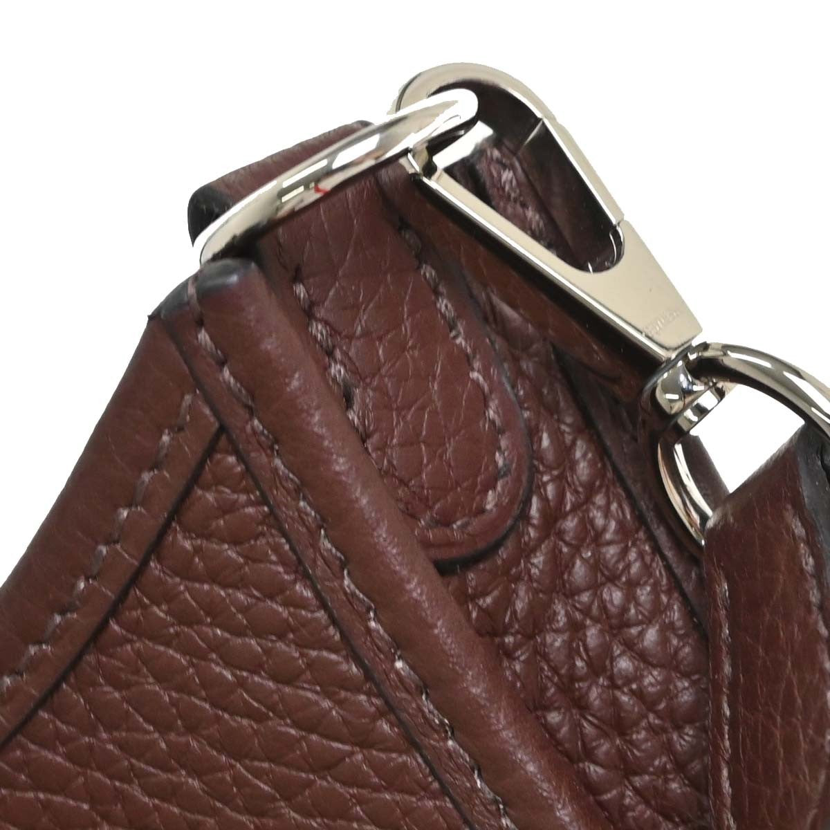 Hermes Evelyne Bag Gen Ii Clemence Brown Leather Shoulder Bag Bag (Pre-Owned)