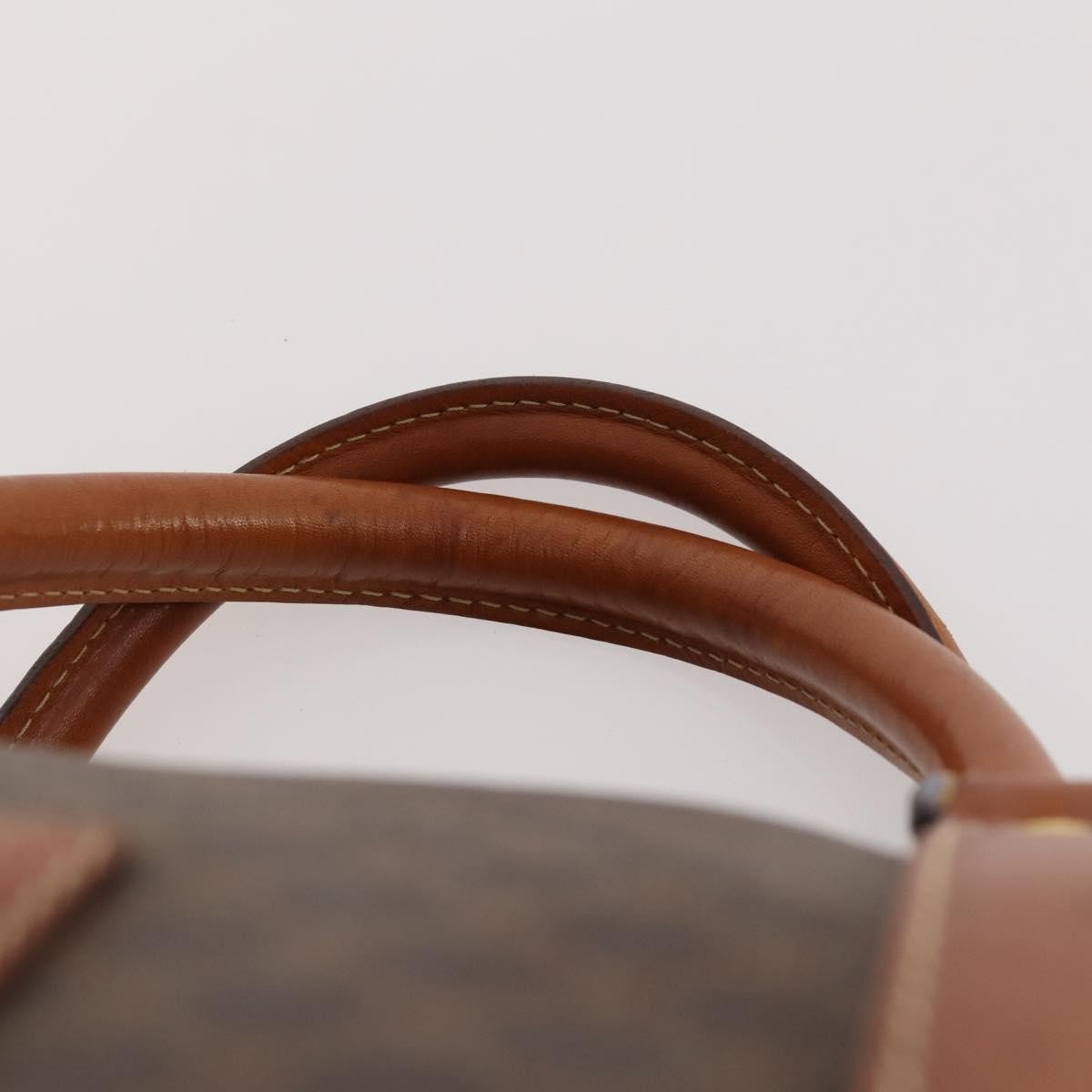 Celine Vintage Duffle Canvas And Leather Brown Canvas Travel Bag Bag (Pre-Owned)