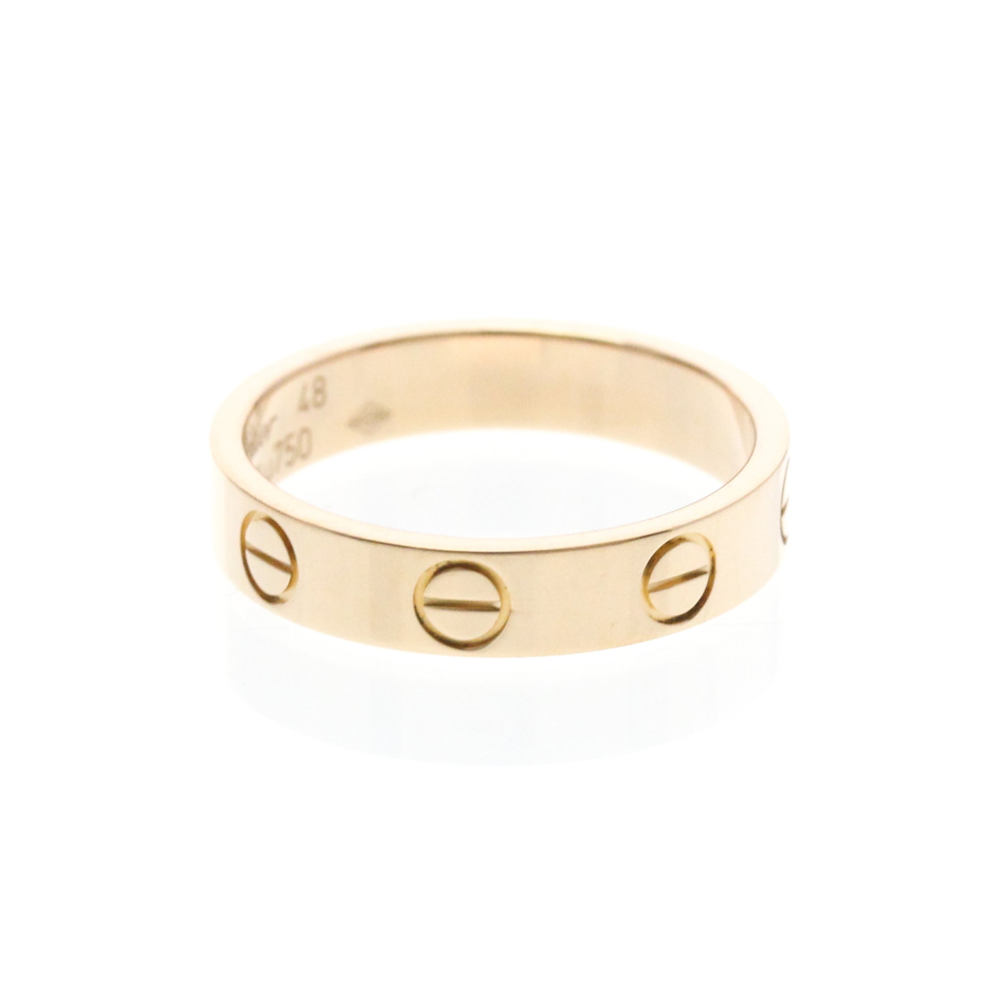 Cartier Love Wedding Band 18K Rose Gold Gold Pink_Gold Ring Jewelry (Pre-Owned)