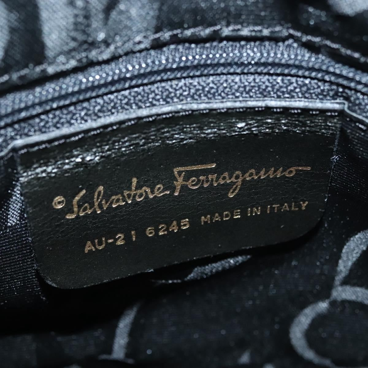 Salvatore Ferragamo Vintage Canvas Black Canvas Tote Bag Bag (Pre-Owned)