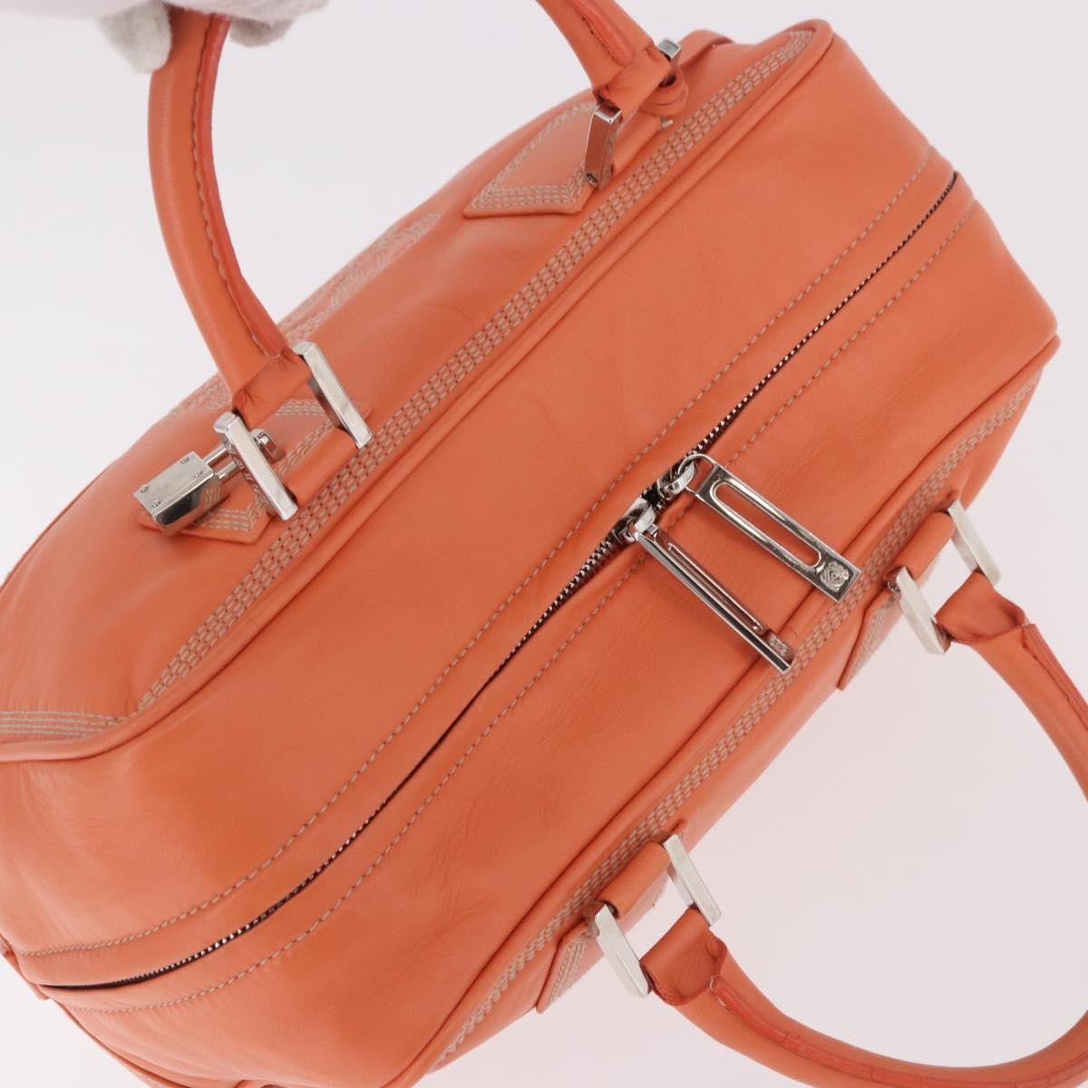 Loewe Anagram Leather Orange Leather Handbag (Pre-Owned)