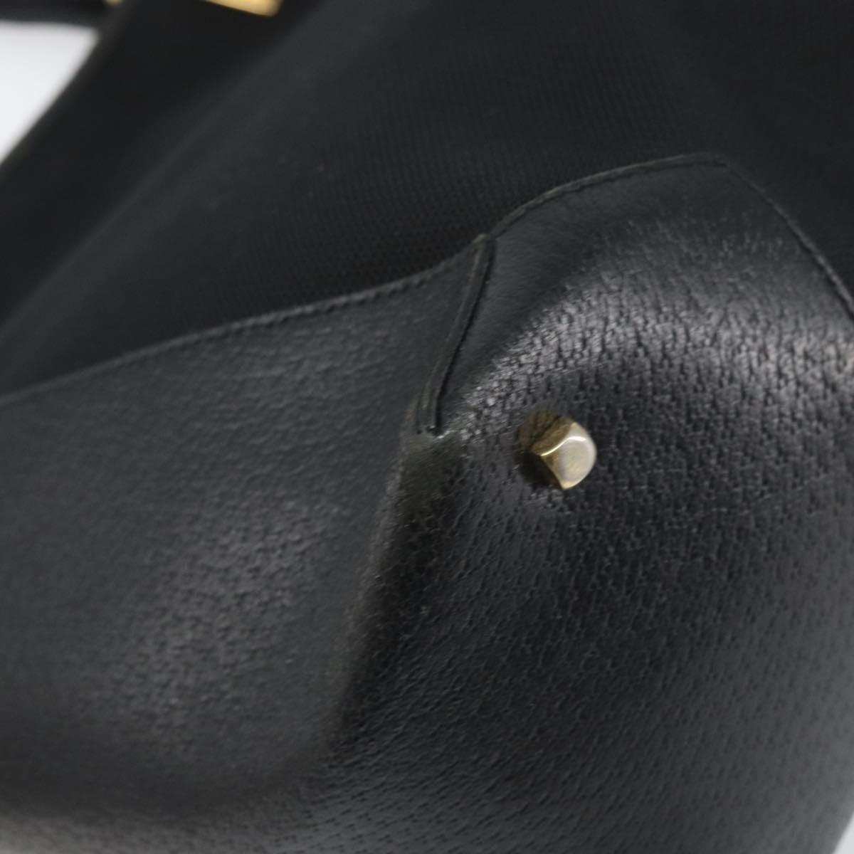 Salvatore Ferragamo Vintage Canvas Black Canvas Tote Bag Bag (Pre-Owned)