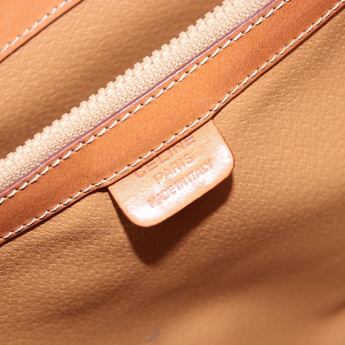 Celine Vintage Macadam Shopper Coated Canvas Beige Canvas Tote Bag Bag (Pre-Owned)