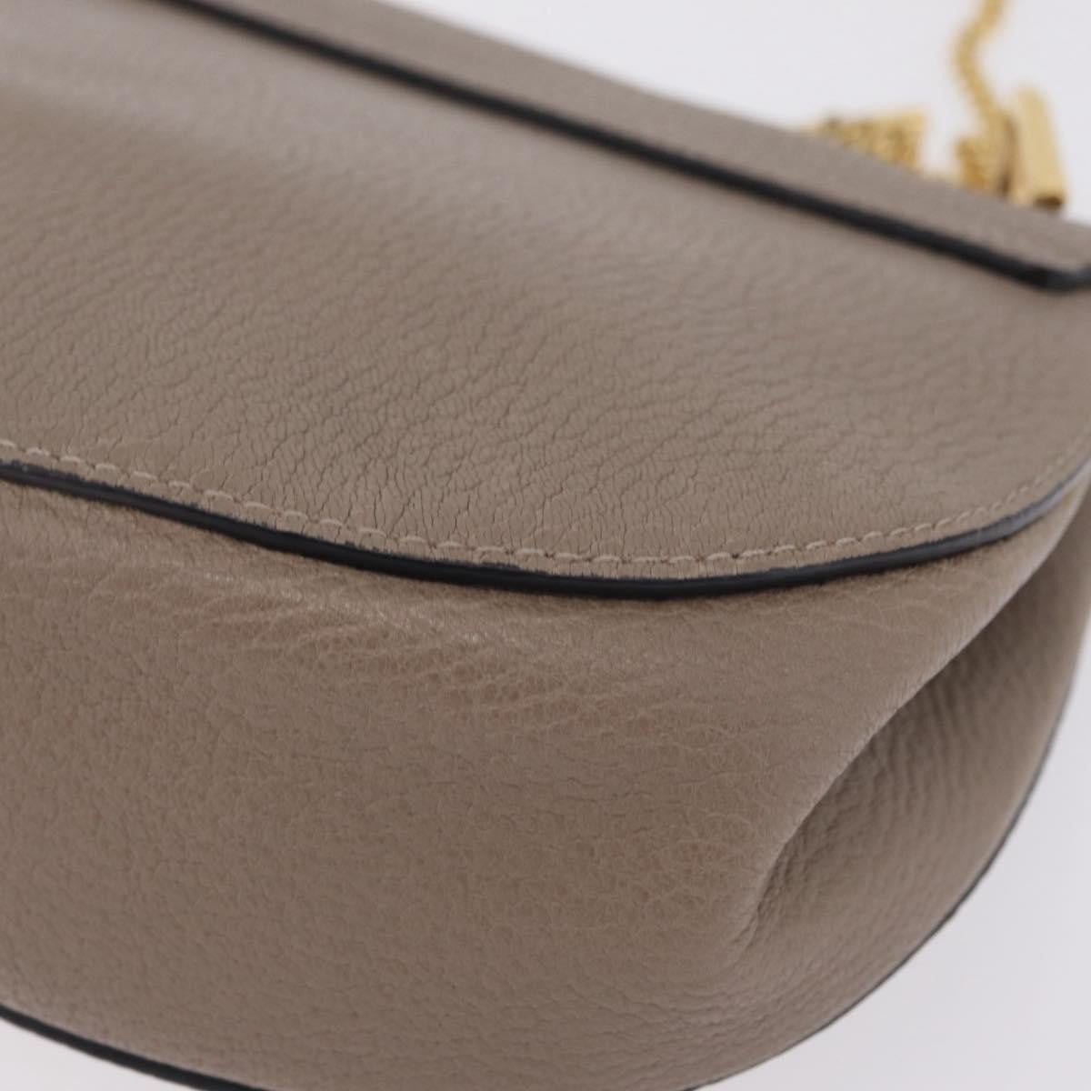 Chloe Drew Leather Beige Leather Crossbody Bag Bag (Pre-Owned)