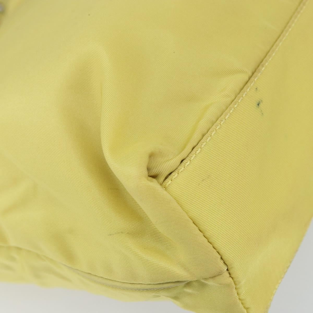 Prada Vintage Tote Nylon Yellow Nylon Tote Bag Bag (Pre-Owned)