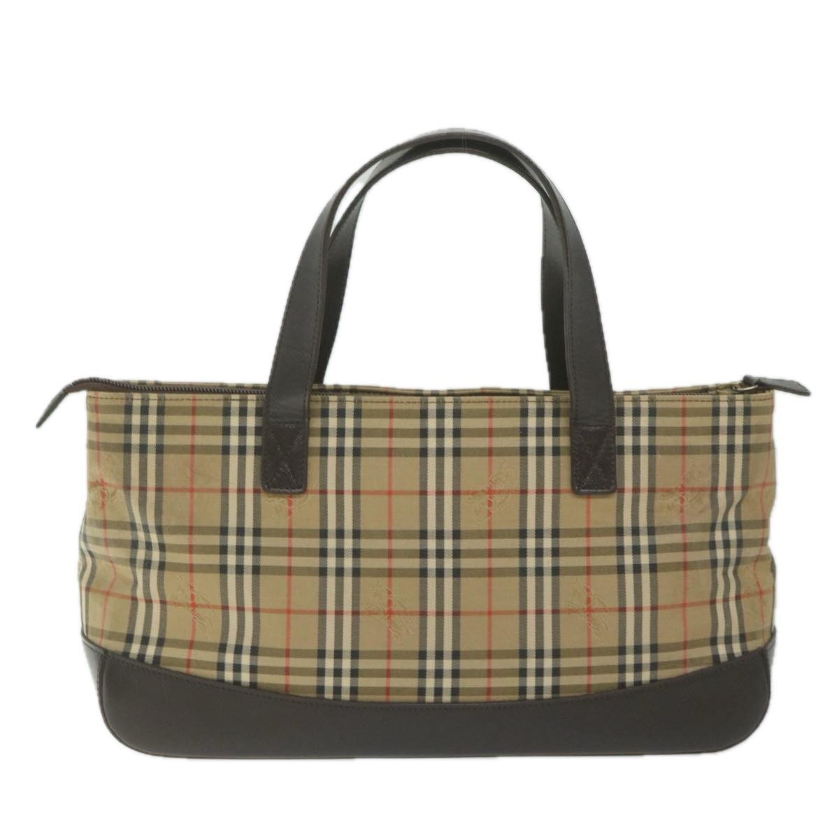 Burberry Nova Check Nova Check Canvas And Leather Beige Canvas Handbag (Pre-Owned)