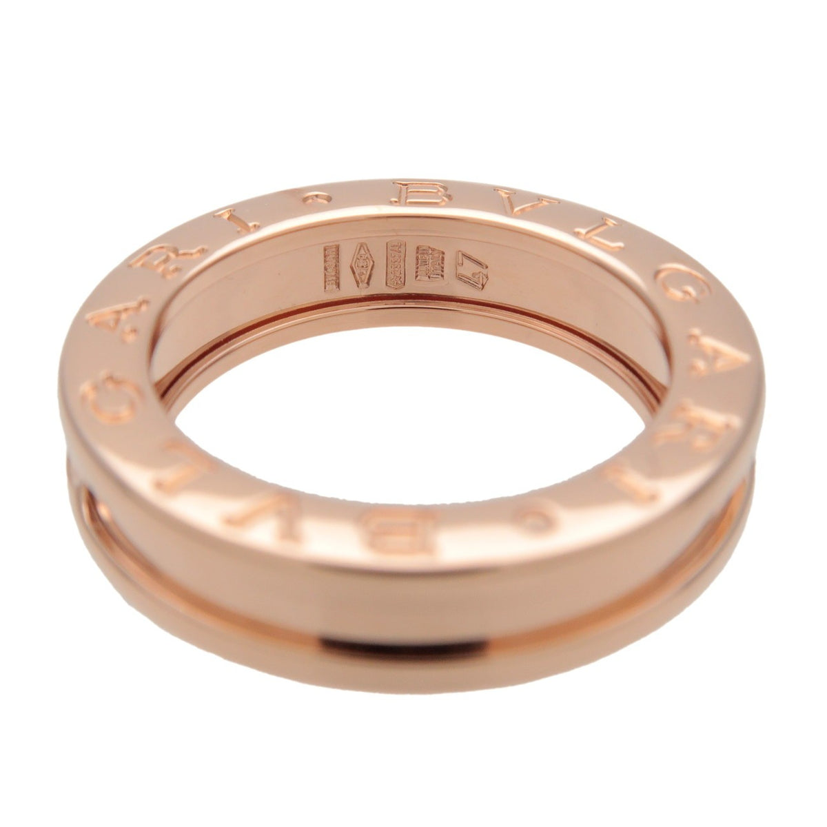 Bvlgari B.Zero1 One Band 18K Rose Gold Gold Rose_Gold Ring Jewelry (Pre-Owned)