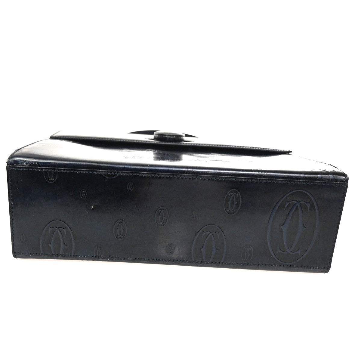 Cartier Happy Birthday Patent Leather Navy Patent_Leather Handbag (Pre-Owned)
