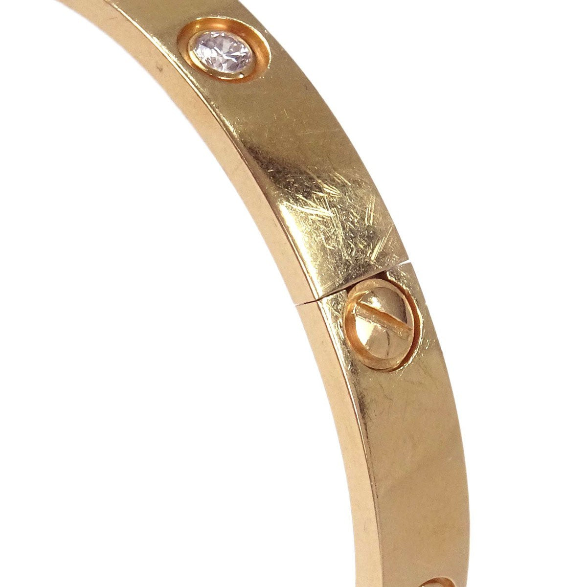 Cartier Love 18K Rose Gold And Diamonds Gold Gold Bracelet Jewelry (Pre-Owned)