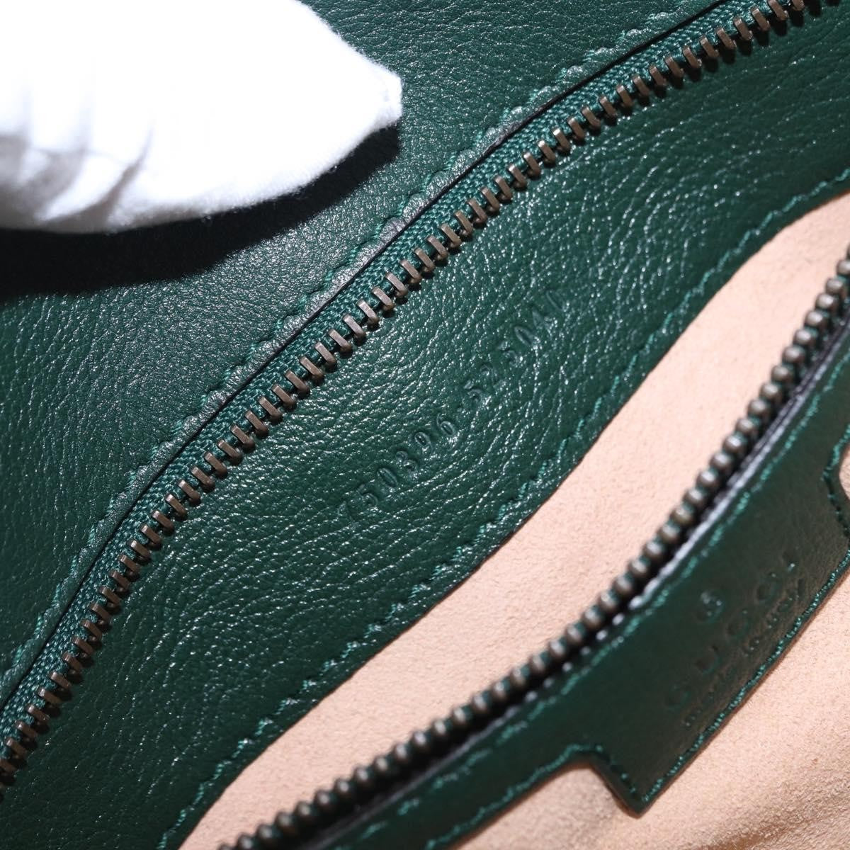 Gucci Diana Bamboo Handle Round Tote Leather Green Leather Tote Bag Bag (Pre-Owned)