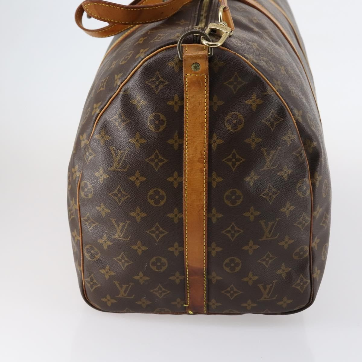 Louis Vuitton Keepall Bandouliere Monogram Canvas Brown Canvas Travel Bag Bag (Pre-Owned)