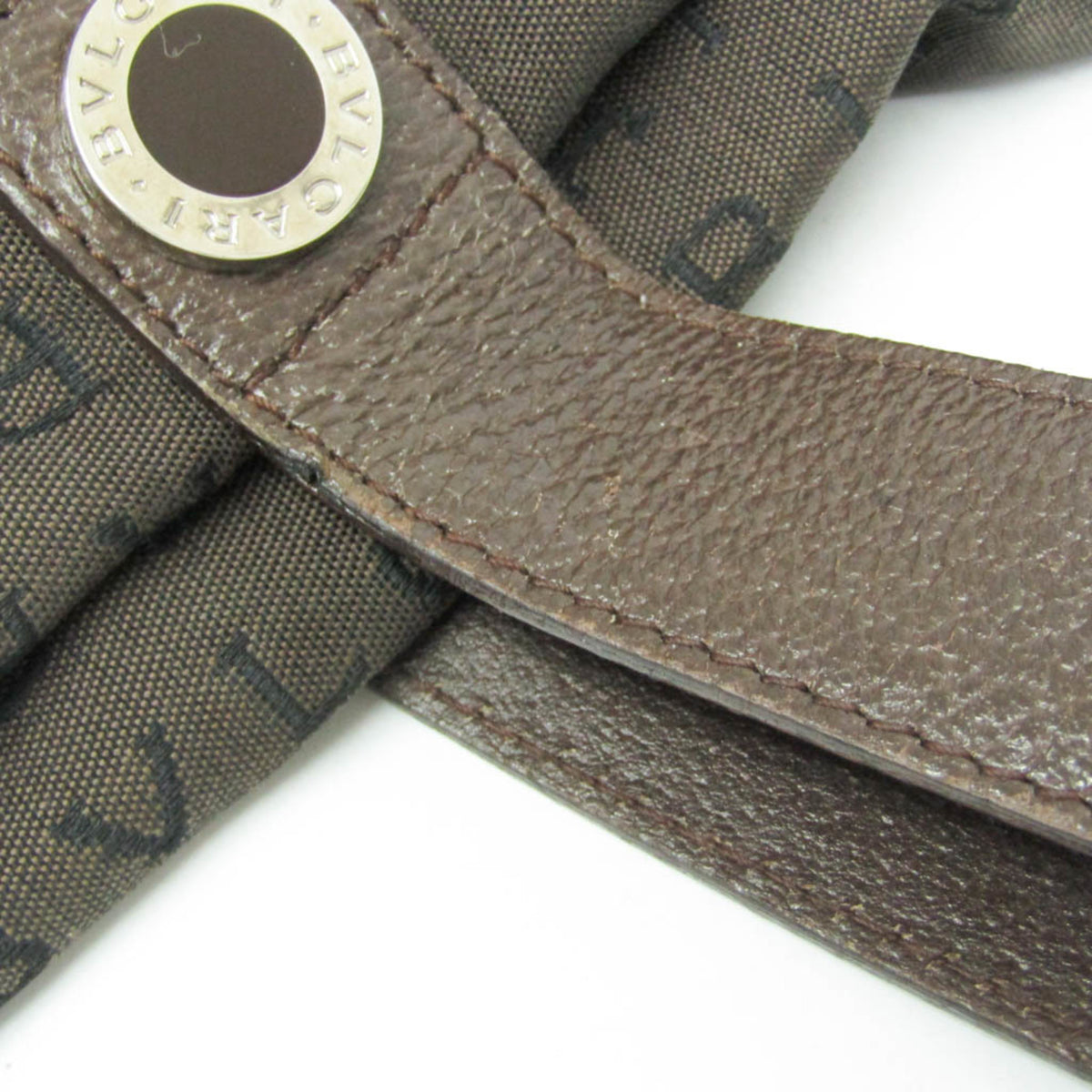Bvlgari Logomania Canvas Brown Canvas Tote Bag Bag (Pre-Owned)