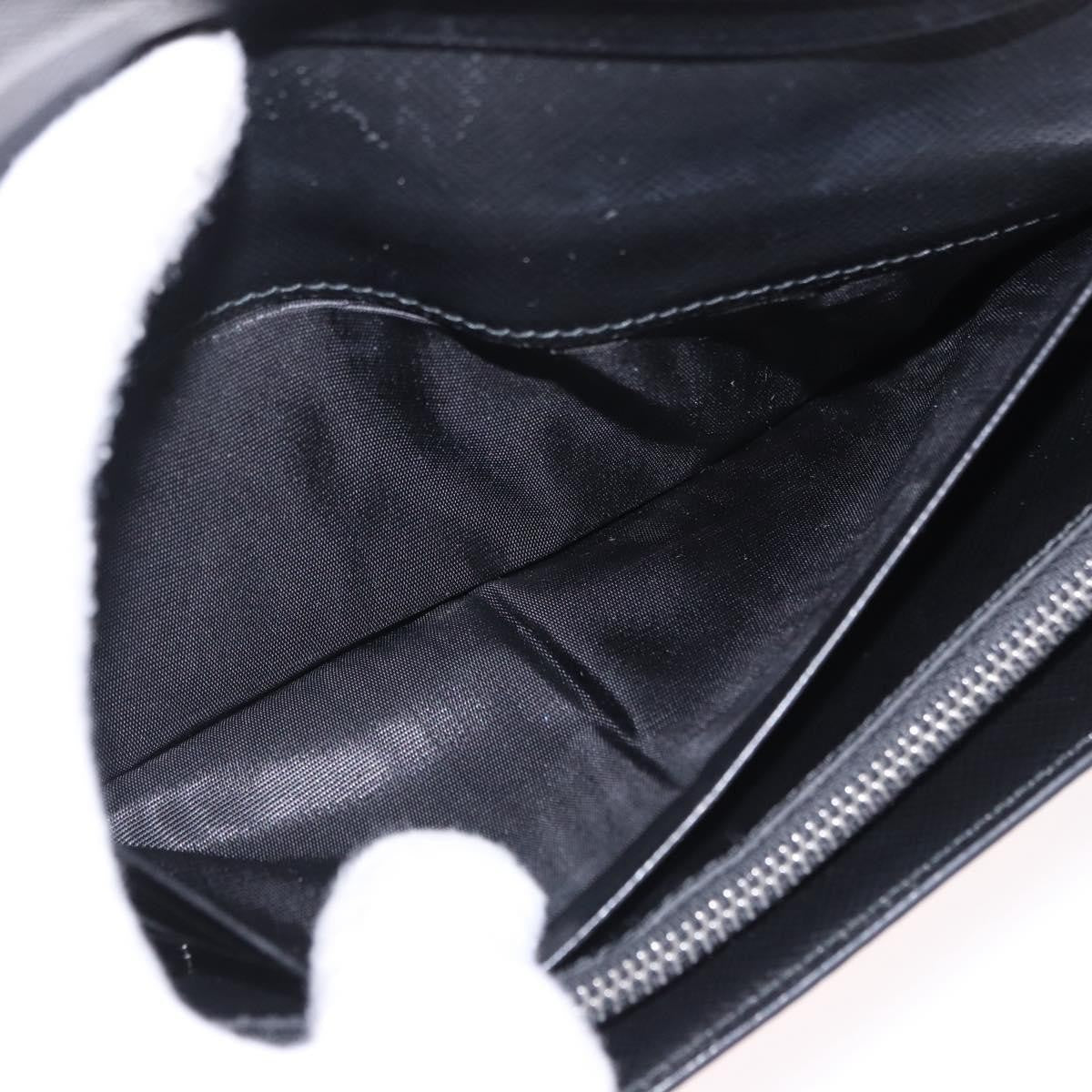 Prada Saffiano Leather Black Leather Wallets Accessory (Pre-Owned)