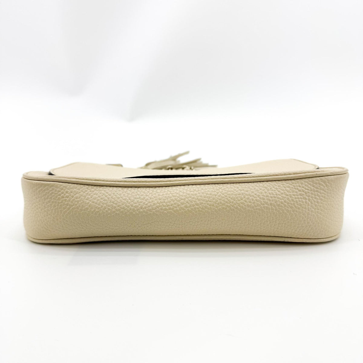 Gucci Soho Chain Leather Beige Leather Shoulder Bag Bag (Pre-Owned)