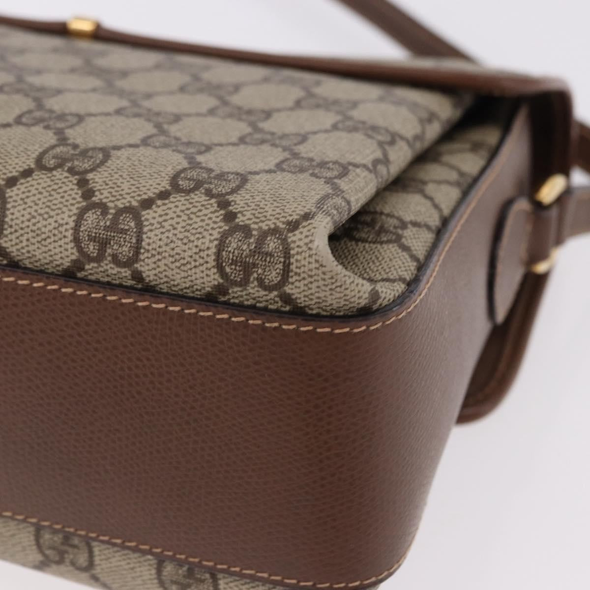 Gucci Shoulder Canvas Beige Canvas Shoulder Bag Bag (Pre-Owned)
