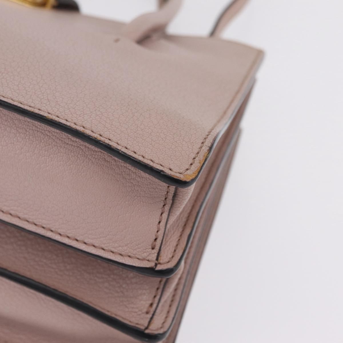 Miu Miu Madras Convertible Compartment Leather Beige Leather Tote Bag Bag (Pre-Owned)