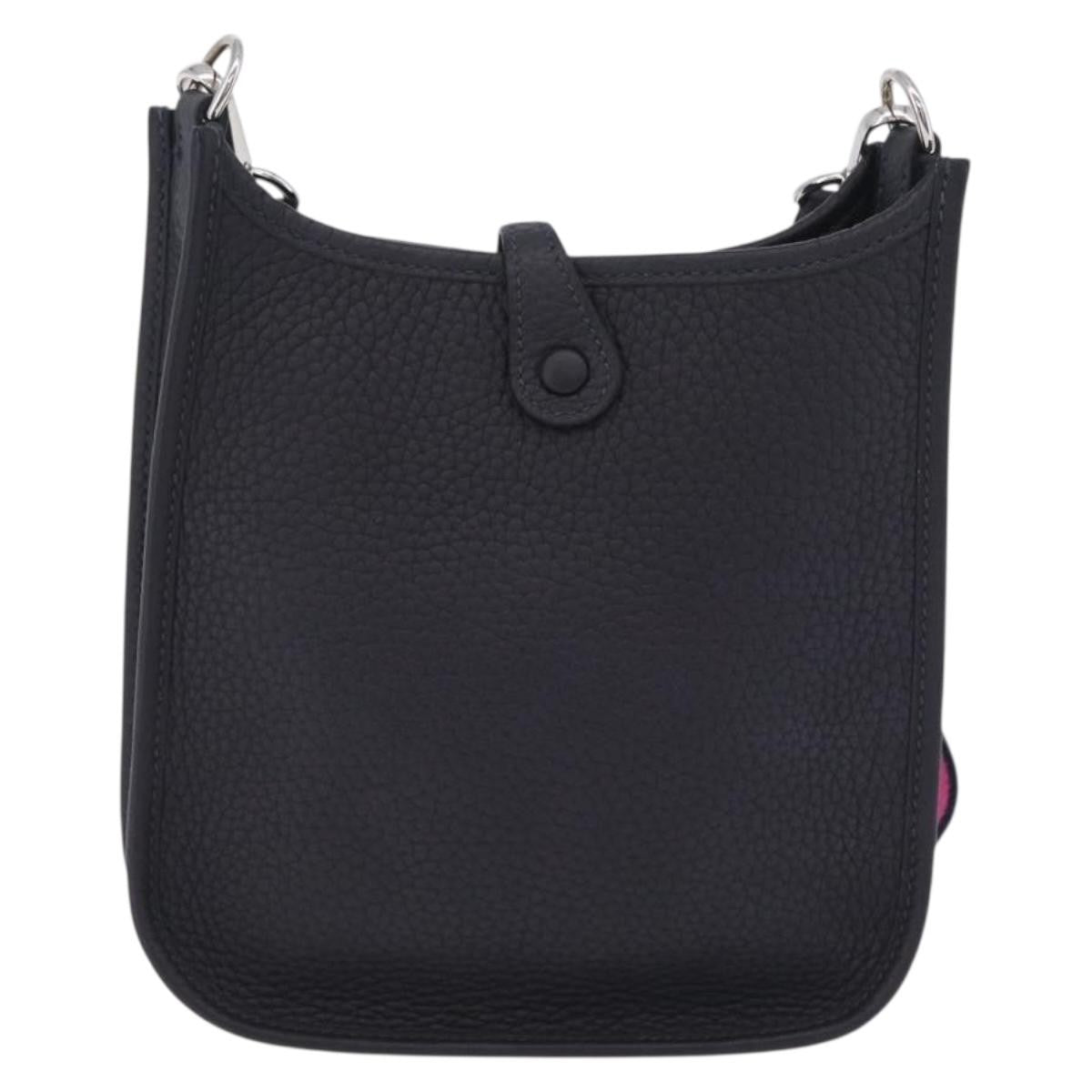 Hermes Evelyne Bag Gen Iii Clemence Black Leather Shoulder Bag Bag (Pre-Owned)